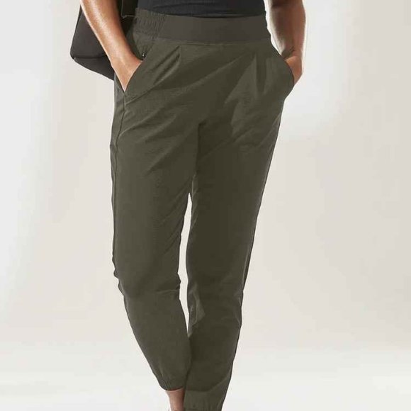 Athleta Textured Brooklyn Jogger Olive - Picture 2 of 3